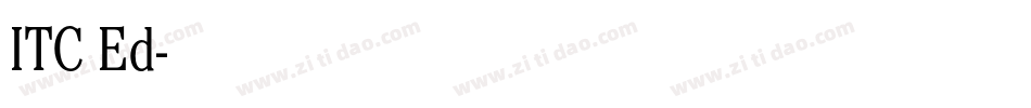 ITC Ed字体转换